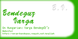 bendeguz varga business card